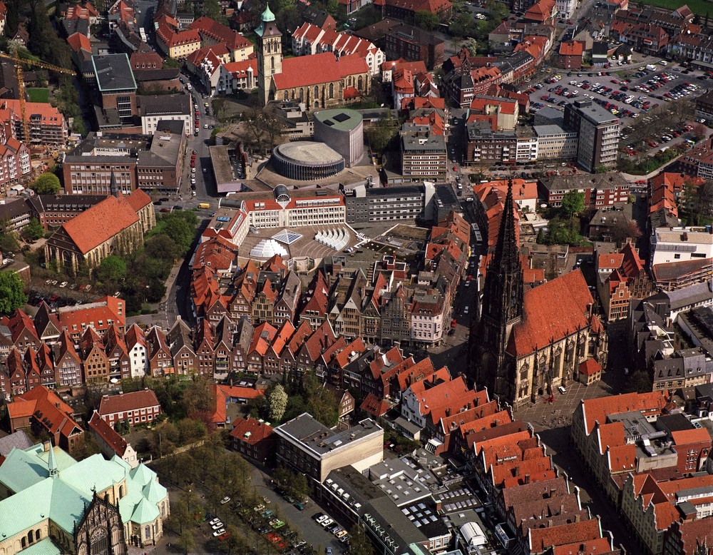 Luftbild von Münsters Innenstadt
