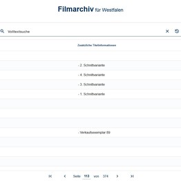 Ansicht der Online-Filmdatenbank des LWL-Medienzentrums mit der Suchmaske © LWL-Medienzentrum für Westfalen