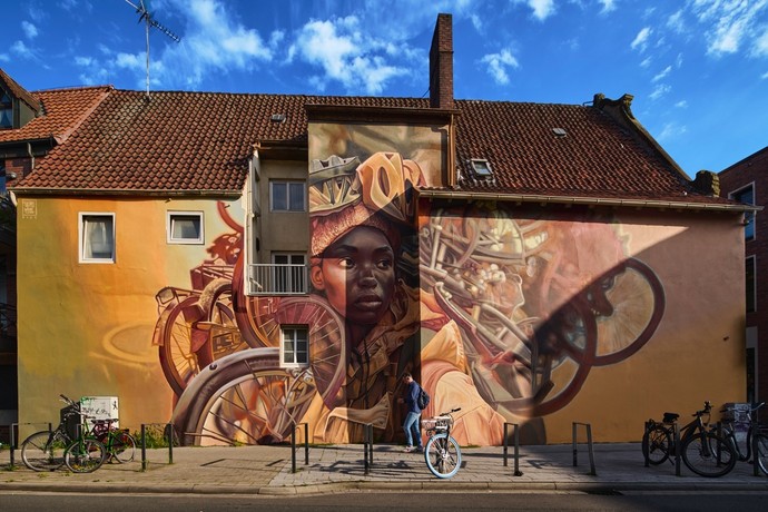 Foto eines Murals in Rheine