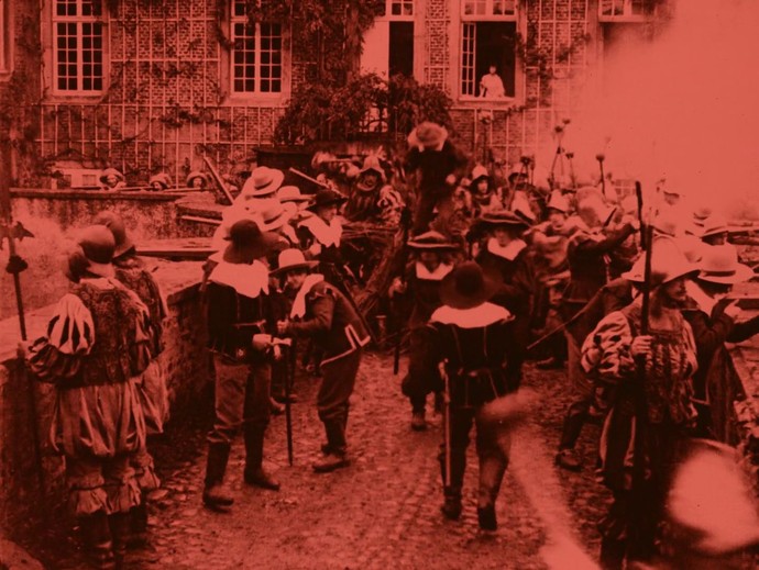 Schlachtenszene auf Burg Hülshoff