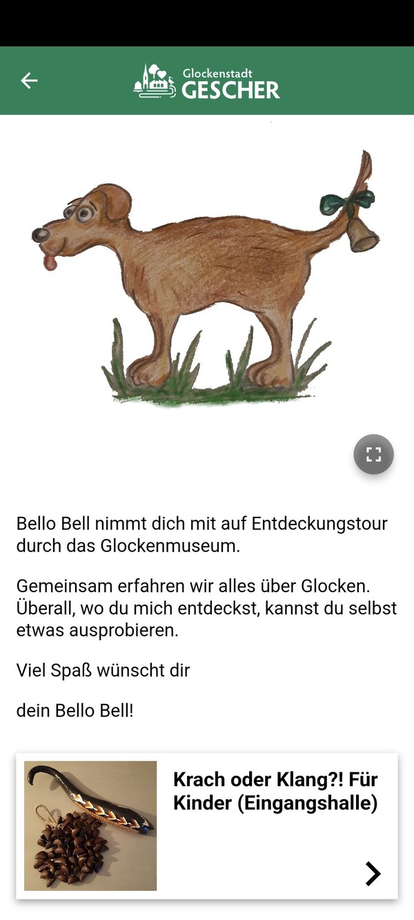 Screenshot aus der „Glockenapp“: Dank der App können unterschiedliche Zielgruppen- und Schwerpunktführungen angeboten werden.
