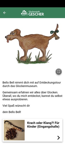 Screenshot aus der „Glockenapp“: Dank der App können unterschiedliche Zielgruppen- und Schwerpunktführungen angeboten werden.
